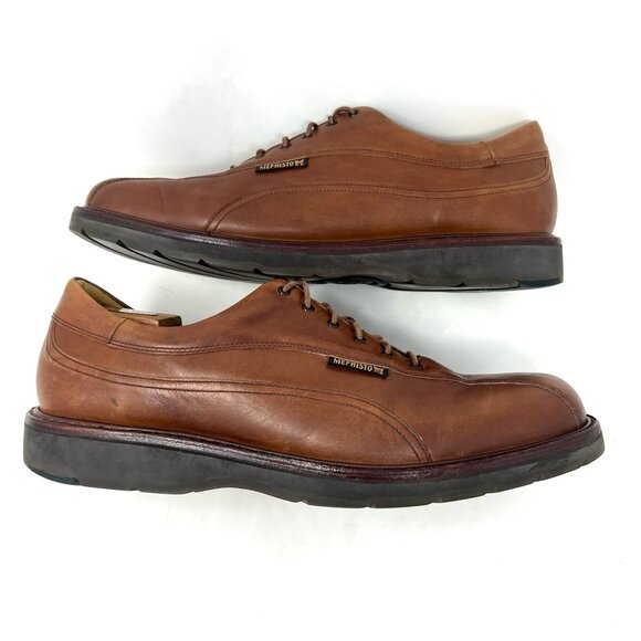 Mephisto Men’s Abel Air Relax Derby Sz 13 Brown Leather Dress Shoe Goodyear Welt - Picture 5 of 9